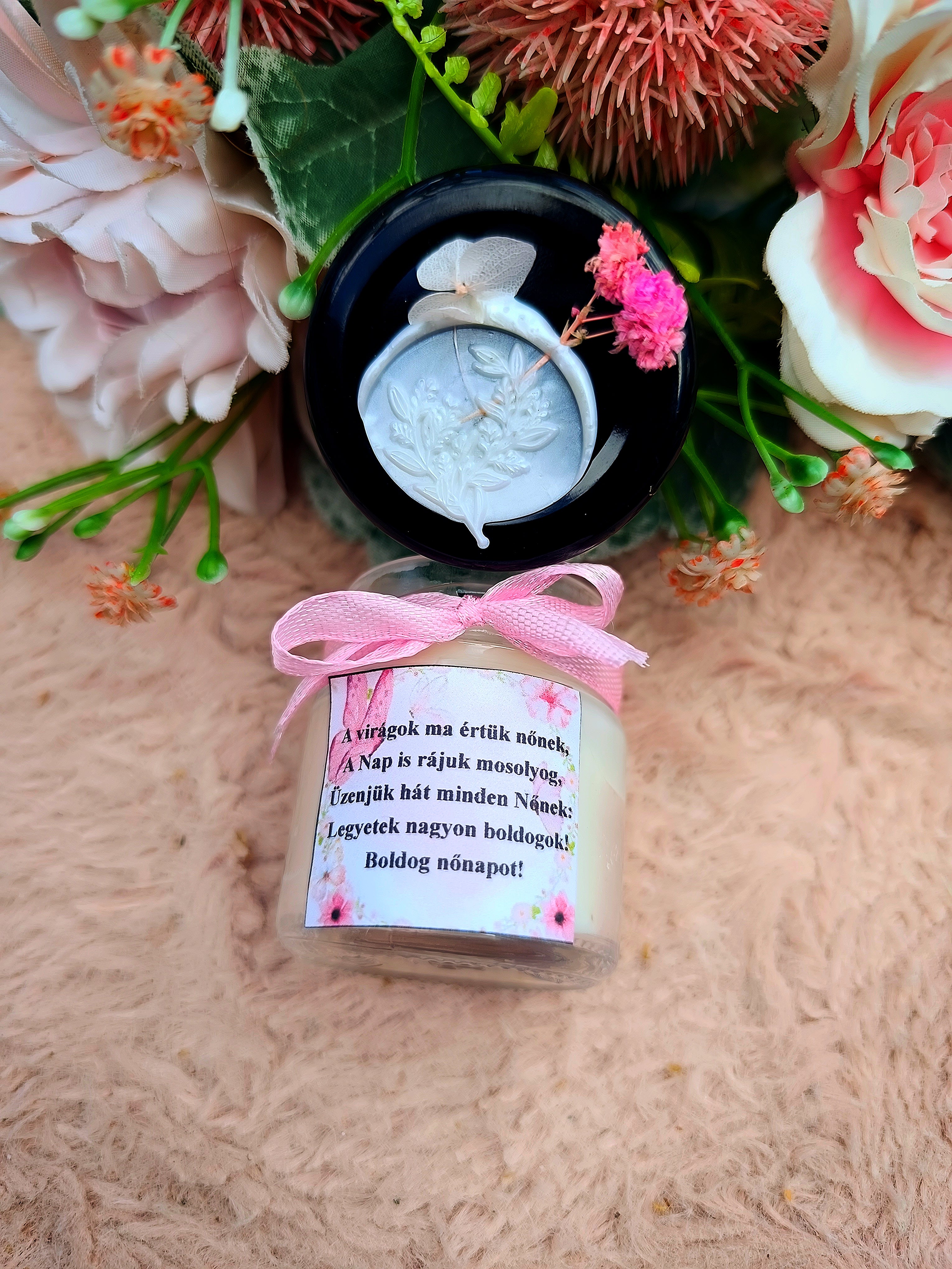 Ajándék egyedi feliratos mini gyertya